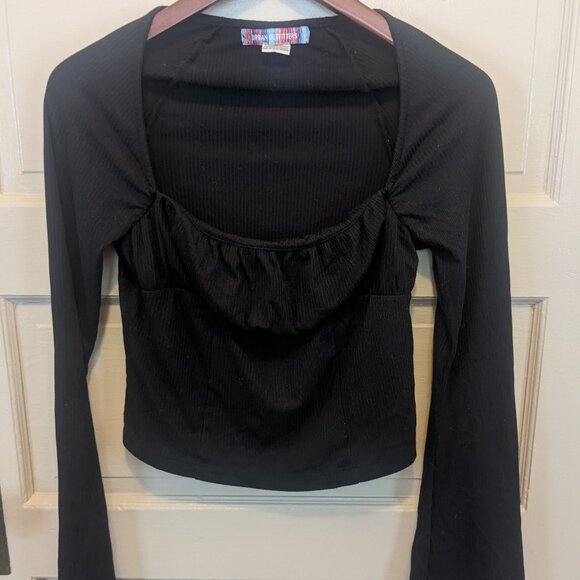 Women's Urban Outfitters Crop Top in Black - Picture 1 of 4
